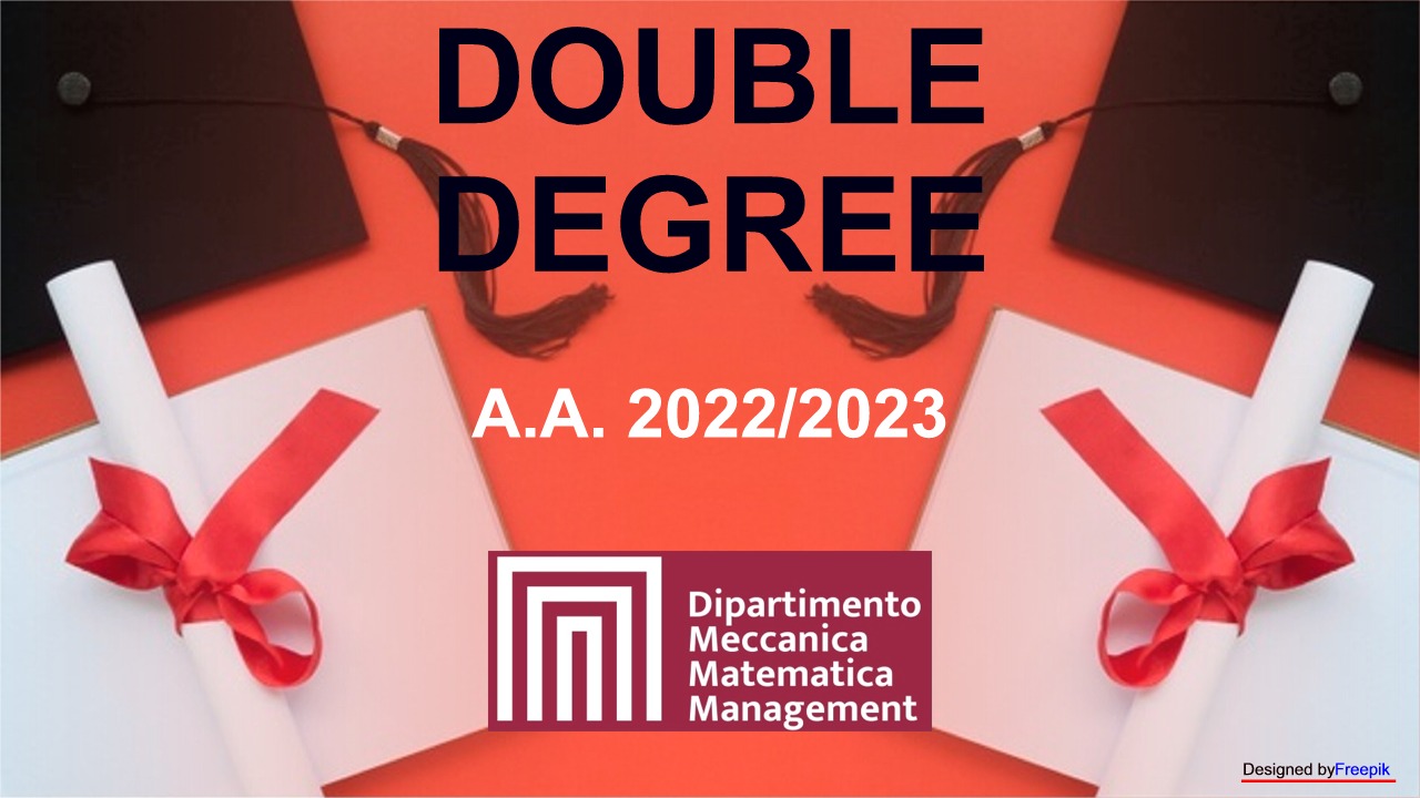 Approvazione atti graduatorie bando Double Degree 2022 (D.D. n. 28/2022)